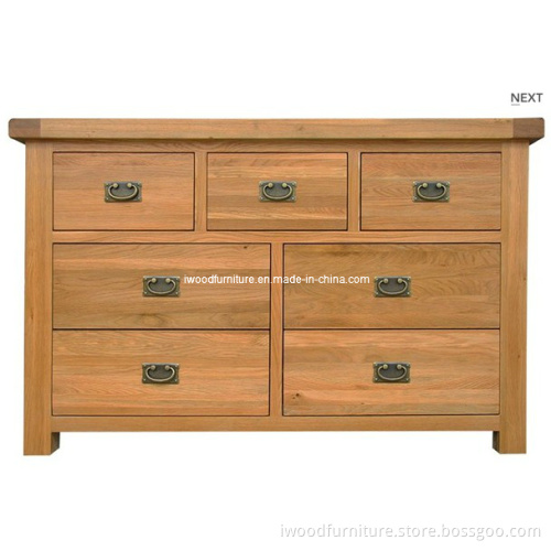 Three Over Four Oak Chest of Drawers